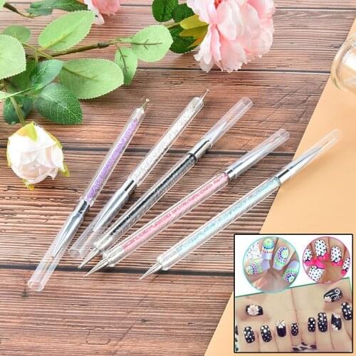 1Pc Rhinestones Picker line Pen Nail Art Gems Beads Sequins Pick Up Dotting Self-adhesive Wax Pencil Picker Pen Line Pens