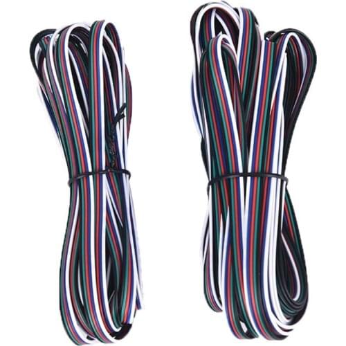 10m/33ft 4-pin LED Electric Line - Extension Cable Cord Wire for RGB LED Strip Lights 5050 3528, 22 AWG 19QB