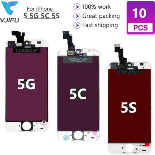 10pcs/Lot lcd Screen Glass for AAA+++ iphone 5 5S 5C lcd digitizer with touch display pantalla assembly DHL Shipping