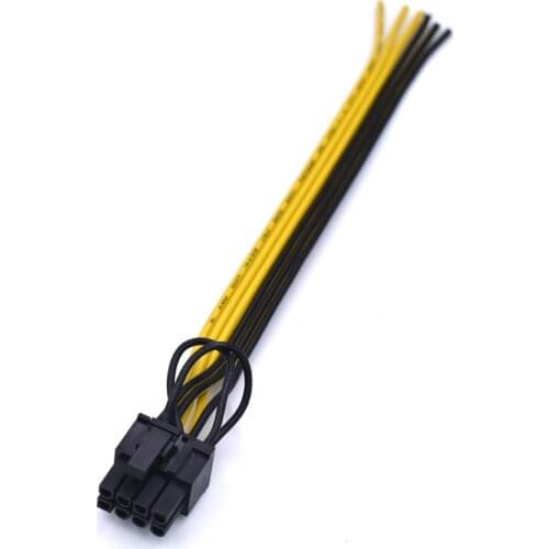 18cm 18 AWG Single PCI-E GPU 8pin(6+2)pin Graphics Card Power Cable