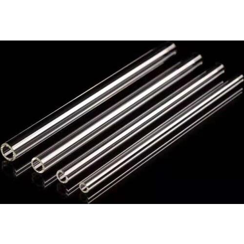 200pcs 6mm 8mm Clear Glass Straw Reusable Wedding Birthday Party Drinking Straws Thick Straws for Milkshakes Frozen Drinks l5118