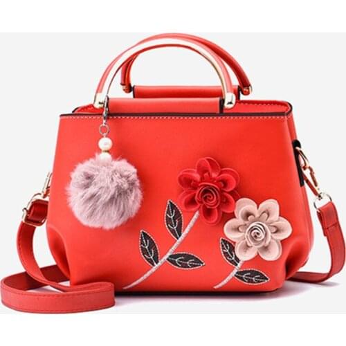 2021New Ladies Big Hand bags PU Leather Printed embroidery Handbag Women Bags Designer Women Shoulder Crossbody Bags For Women