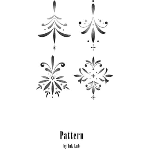 25MM×30MM geometric pattern niche tattoo stickers waterproof men and women durable clavicle arm