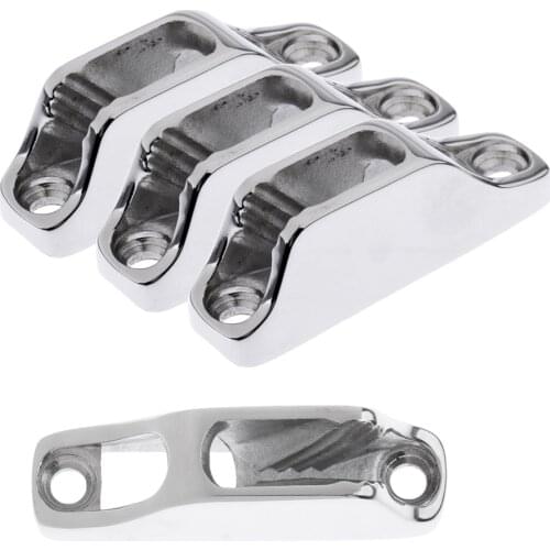 4 Pcs Sail Rigging SS Racing Junior Fairlead Cleat 3-6mm Rope and Line Cleat Boat Accessories Marine