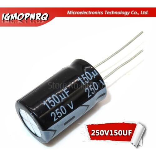 5PCS 250V150UF 16x25MM 250v 150uf 16*25MM Electrolytic capa Electrolytic capacitor