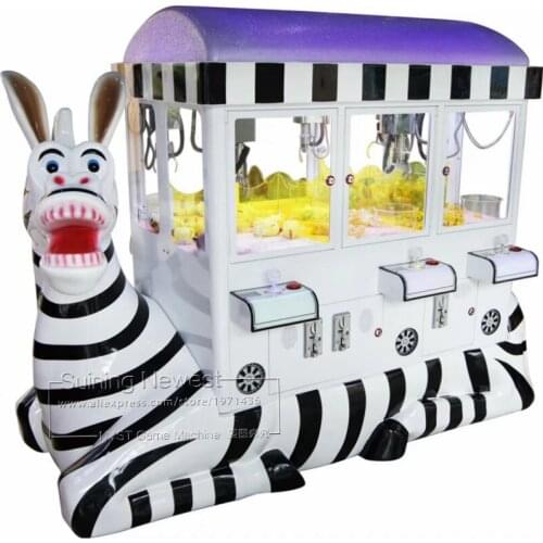 6 Players Zebra Amusement Device NYST Coin Operated Arcade Game Machine Catch Dolls Gift Toys Cranes Claw Machine For Malls