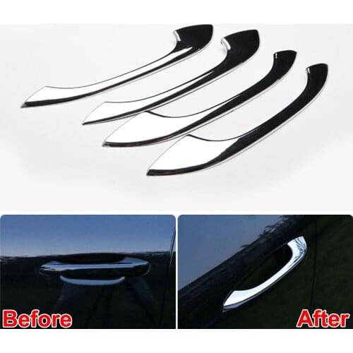 Car Styling 4Pcs ABS Exterior Outside Door Handle Grip Decorative Cover Trim Protectors For Porsche Macan 2014-15 Auto accessary