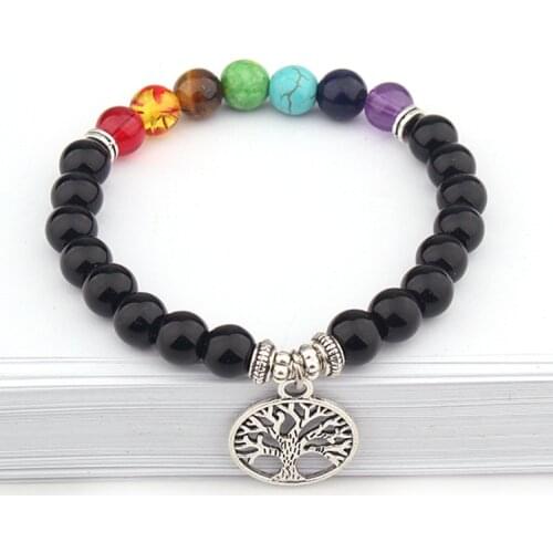 Chakra Bracelet Natural Stone Bracelet DIY Bracelet Yoga Jewelry Women Men
