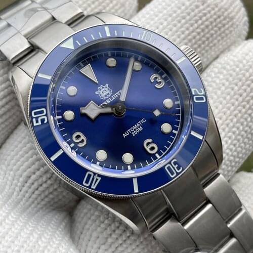 STEELDIVE men dive watch mens automatic watches sport 200m waterproof self wind mechanical wristwatch Switzerland luminous clock