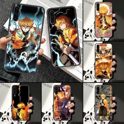 Agatsuma Zenitsu Phone Case For Samsung Galaxy A10 A12 A20E A21S A30 A32 A40 A50 A51 A52 A70 A71 A72 A5 A6 A7 2018 black luxury