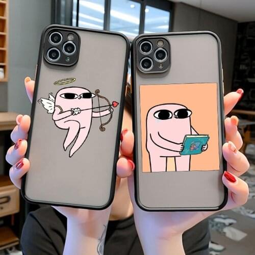 Cartoon Funny big eyes ketnipz Phone Case For iPhone SE2020 11 12 Pro X XR Xs Max 6 6S 7 8 Plus Matte frosted Cover Mobile Cover