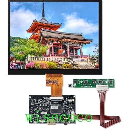 LVDS/AV Control Driver Board + 8"inch HJ080IA-01E 1024*768 IPS high-definition LCD Display For Raspberry Pi