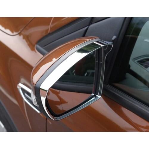 For Ford Kuga Escape 2013-2017 ABS Chrome Car rearview mirror block rain eyebrow Cover Trim sticker Car styling Accessories 2pcs