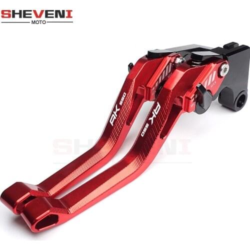 For KYMCO AK550 2017-2020 AK 550 CNC Aluminum Adjustable Motorcycle Short Brake Clutch Levers handle bar brakes Red Gold