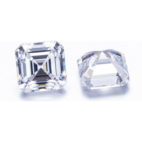 Zhanhao Asscher Cut Loose Gemstone Simulant Color Diamond For Jewelry Making 2021 ZIRCON Piedras Preciosas Sueltas