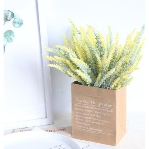 Artificial plants fake lavender decorative flowers wreaths diy vases home wedding decor scrapbooking gifts box silk flowers
