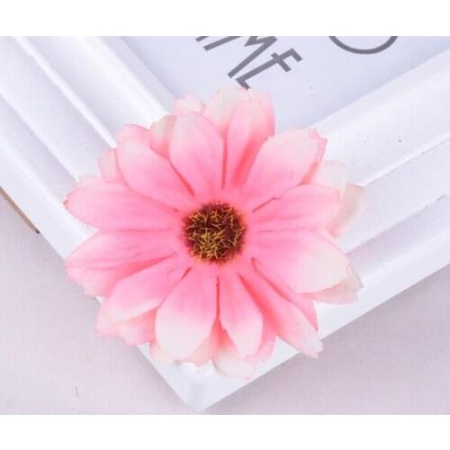 20pcs/ Lot Simulation Sunflower Head Silk Flowers DIY Home Wedding Decoration Wreath Gift Box Scrapbooking Craft Accessories