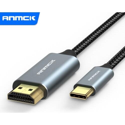 Anmck USB C to HDMI Adapter Converter for MacBook Mate10 Pro Laptops Video Cable 4K HDMI Splitter Type-C to HDMI Standard Cable