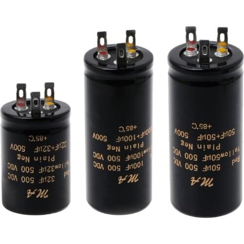 100+100uf,50+50uf,32+32uf,500V Audio Electrolytic Double Amplifier Capacitors