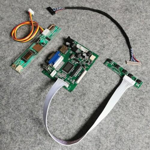 Controller drive board DIY kit VGA+2AV LVDS 20-Pin LCD display 1-CCFL 1024*768 For LTD141EA9F/LTM14C500Z/LTD133ECKF matrix
