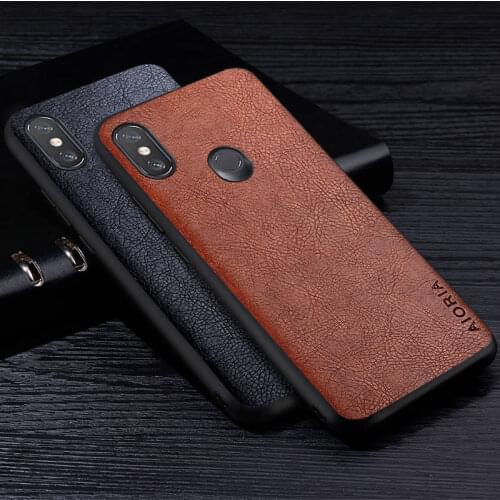 Leather Case For Xiaomi Mi Max 3 Luxury Style High Grade Retro Litchi PU Material Soft TPU Protection Shockproof Cover Coque
