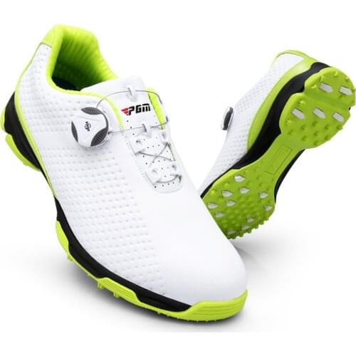 Sneakers PGM Golf Shoes Men waterproof Spikeless BOA Auto Lacing Mesh Lining Breathable Anti-slip Sneakers for Male