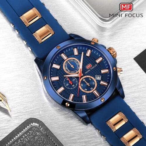 MINI FOCUS Military Watch Quartz Wrist Watch 3 Dials 6 Hands Multifunction Sport Watches For Men 2020 Fashion Top Brand Luxury