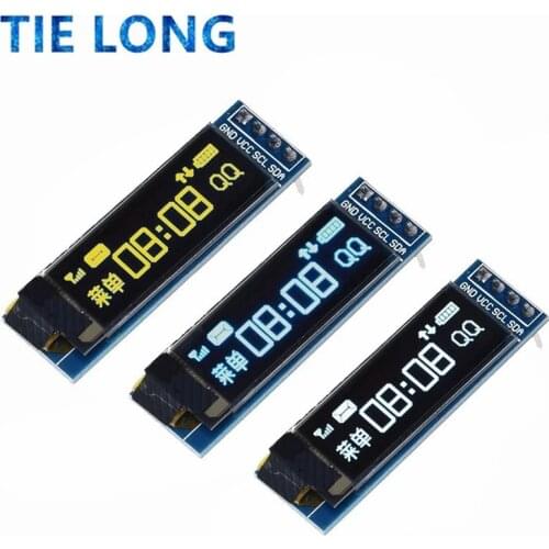 TIE LONG 1pcs 0.91 inch OLED module 0.91" white blue OLED 128X32 OLED LCD LED Display Module 0.91" IIC Communicate