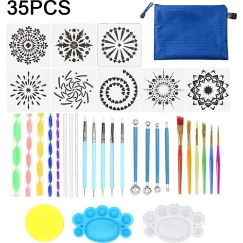 35pcs Dotting Tools Set For Painting Rocks Pottery Portable Multifunction Embossing Dot Kit Handwork Dotting Tool Set