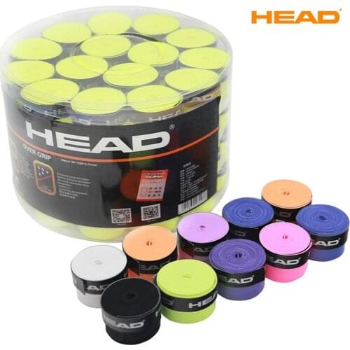 60PCS Head Original Tennis Racket Overgrip Anti-skid Sweatband Absorbed PU Warp Tap Matte Dry Glossy Sticky Tenis Racquet Grips