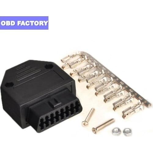OBD Connector Plug+Shell+Terminal+Screw Plug Shell For Protocols OBD OBDII EOBD J1962 OBD2 16Pin Male Plug Connector Interface