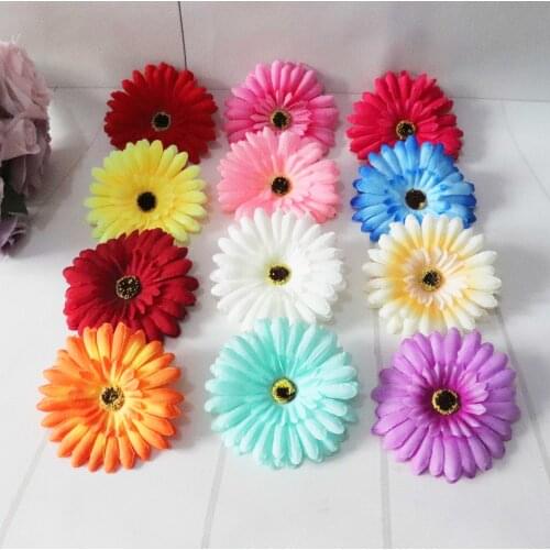 Wholesale 11cm silk Chrysanthemum flower heads Artificial Flowers For Home Wedding Decoration Fake Flower 10pieces