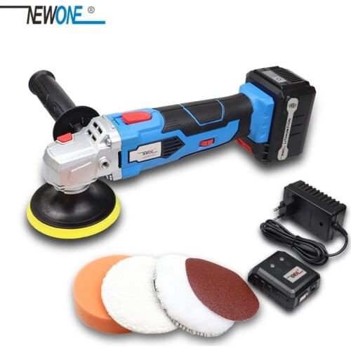 Waxing Machine with 16V Lithium Battery Portable Cordless Car Polisher 5-level Adjustable Speed Polishing Machine M10 Thread