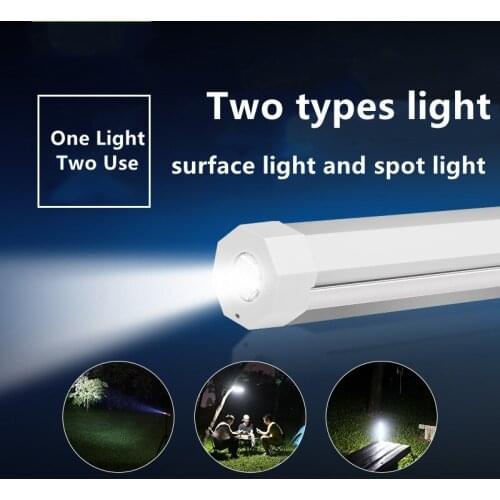 Portable 8 Modes Dimmable Emergency Lamp with Rechargeable Power Bank,SOS Flashing Magnetic Multifunction LED Camping Light