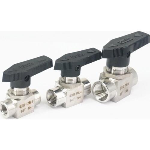 1/4" 3/8" 1/2" 3/4" 1" BSP Female 304 Stainless Steel Euqal Straight Shut Off Ball Valve 915 PSI Water Gas Oil