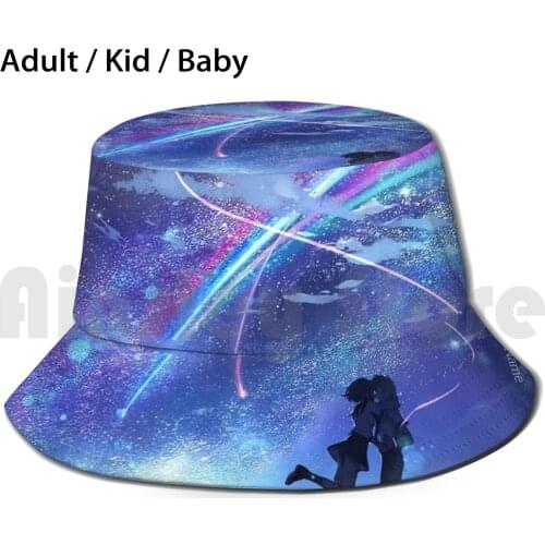 Your Name Sun Hat Foldable UV Protection Puzzles Anime Your Name Mitshua Taki Love Kimi No Na Wa Kimi No Nawa A