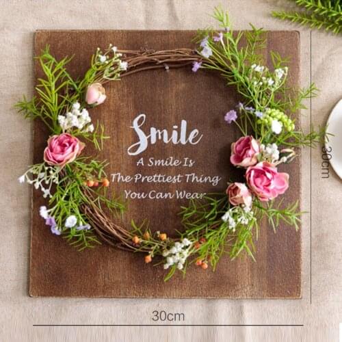 Ins-modern Porch Wall Decoration Dried Flowers Green Plants Creative Nordic Door Decoration Wall Girls Room Decor Door Decor