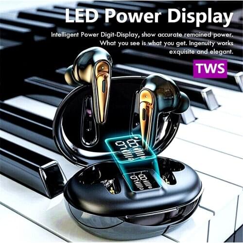 TWS Bluetooth 5.0 Headphones Wireless Waterproof Earphones Noise Cancelling True Stereo Sports Earbuds Headsets With Microphone