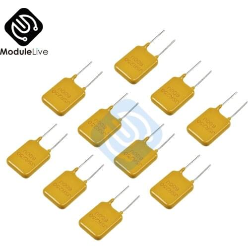10Pcs PolySwitch Resettable Fuse Poly Switch Fuse Polyfuse 0.65A 250V 650mA Diy