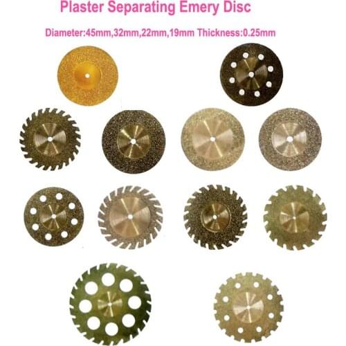 10PCS Dental Emery Gypsum Sub-Mold Slice Separating Disc Dental Ultra-Thin Metal Double-Sided Sand