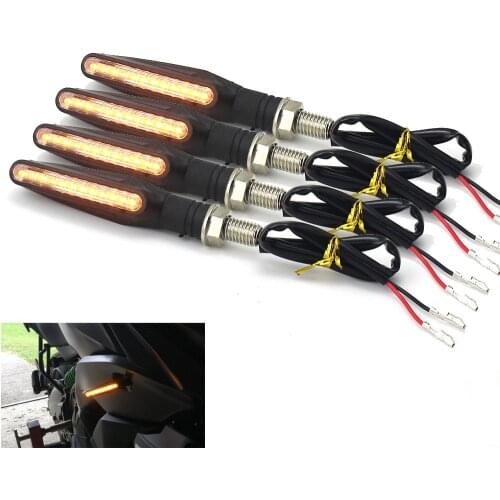 4PCS Universal LED Motorcycle Turn Signal Lights Indicator Amber Flasher for R6 YBR 125 TMAX 530 YAMAHA mt 07 drag star 650 xvs