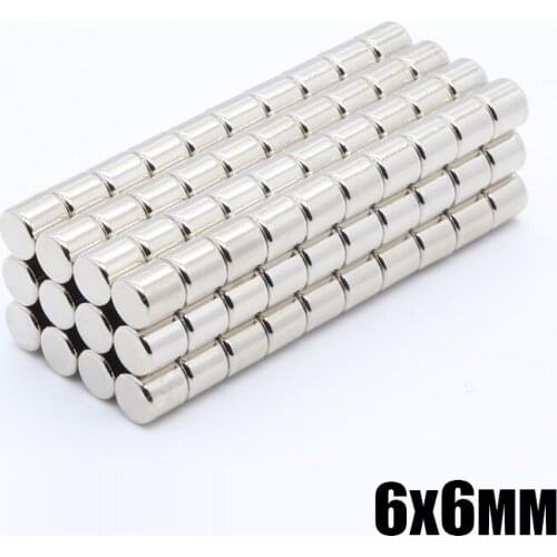 500pcs 6 x 6 mm Super Strong Powerful 6x6 mm Round Magnet Rare Earth Permanent Neodymium Magnets N35 6*6 mm