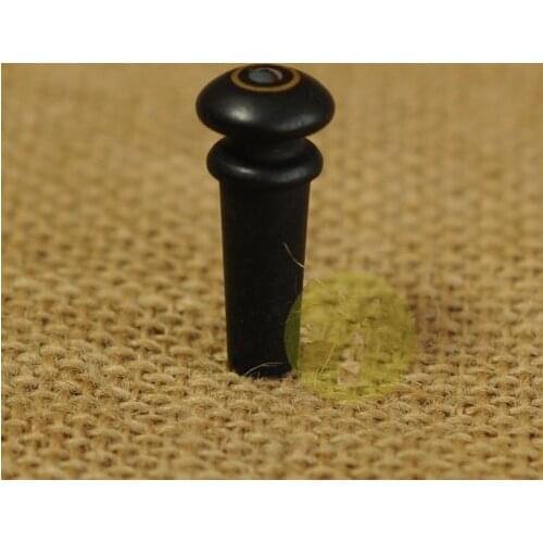 60pcs NEW Acoustic Guitar Ebony ENDPins w/ Abalone Dot h-14