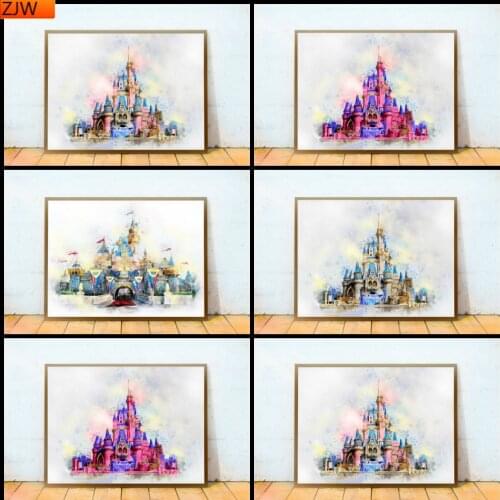 Diamond Painting Sleeping Beauty Magic Castle Diamond Mosaic Diamond Embroidery Home Decor Cross Stitch Kits Disney
