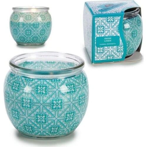 Candle Fresh Linen Light Blue (7,6 x 6,5 x 7,6 cm)