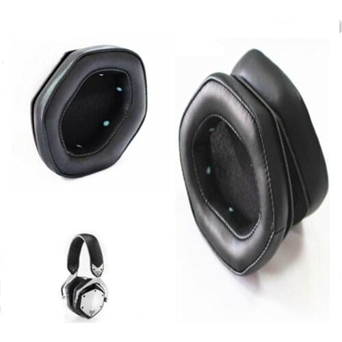 Linhuipad 2 PCS protein Leather Replacement Earpads Ear Cushions for V-MODA XL Crossfade Series Headphones (LP, LP2 Vocal M-100)