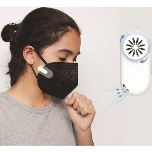 Breathe Cooler Wearable Air Purifier Usb Rechargeable Super Sound-Off Face Fan Mini Portable Mask Clip Cooling Fan
