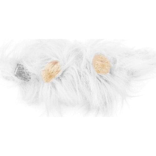 Fashion Cat Lovely Pet Costume Lions Mane Wig for Cat Halloween Christmas Party Dress Up With Ear Pet Apparel Cat Fancy Dress