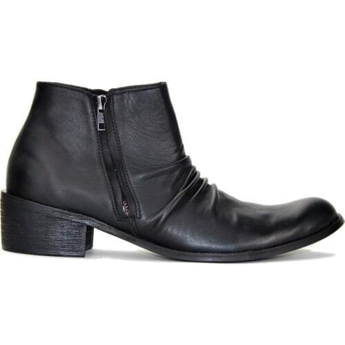 Mens Boots Zipper Boots Genuine Leather Boots Ankle Shoes Martins Boots Motorcycle Dress boots Designer Leather Shoes footwear