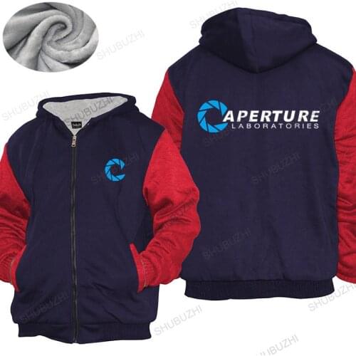 Men hoodies winter Tops Portal thick hoody Aperture Laboratories MENS The Cake Is A Lie Half Life Homme shubuzhi thick hoody